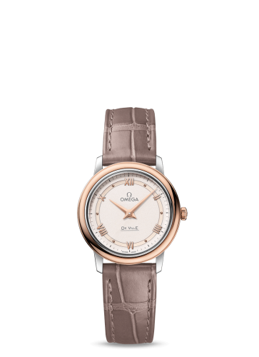 Omega De Ville Prestige Quartz 27.4 Stainless Steel / Red Gold / Vintage White